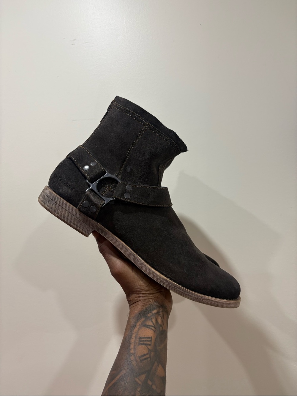 Classic Calvin Klein Harness Motorcycle Boots
